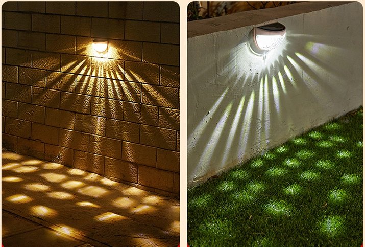 Led Solar Outdoor Garden Decoration New Stair Light Solar Light And Shadow Night Light Solar Wall Light - Image 5